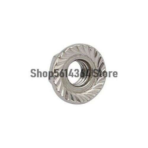 10pcs M6x1mm Pitch Metric Thread 304 Stainless Steel Left Hand Hex Flange Nut