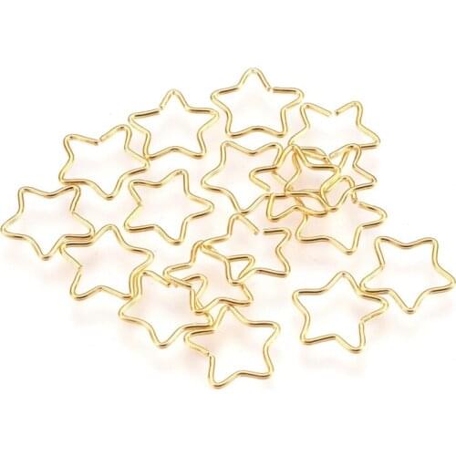 100pcs Stainless Steel Open Jump Rings Star Heart Shape Jump Rings & Split Rings Jewelry Findings