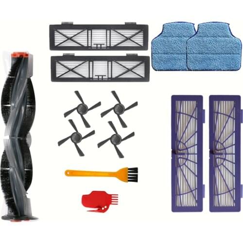 14Pcs is Suitable for Neato BotvacD Series D7/D6 /D5/D3/D4 Main Brush Side Brush Filter Mop Cloth Cleaning Tool Kit