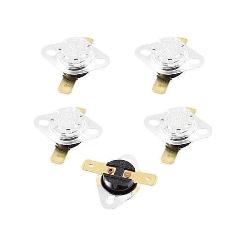 5 Pcs KSD301 75C NC Temperature Controller Switch Thermostat AC 250V 15A