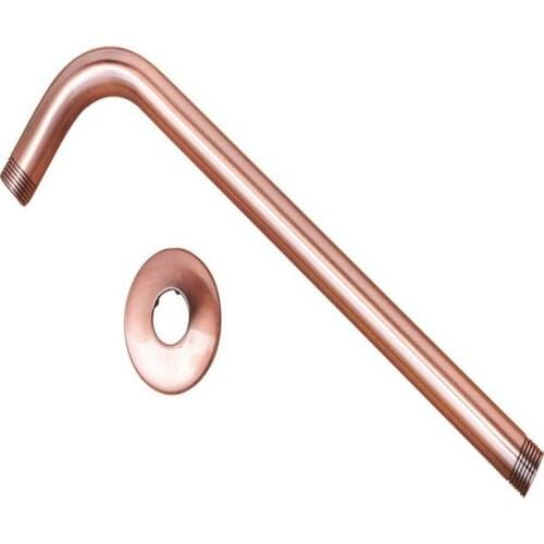 Antique Copper Brass Shower Head Extension Pipe - 12" Long wall cover - Shower Arm Bathroom Accessory (Standard 1/2") ash100