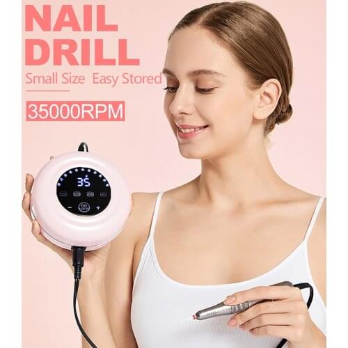 Nail Drill 35000 RPM Manicure Machine High Speed Low Noisy Mill Cutter Drill Bits Pedicure Manicure Dril Pen Polishing Equipment
