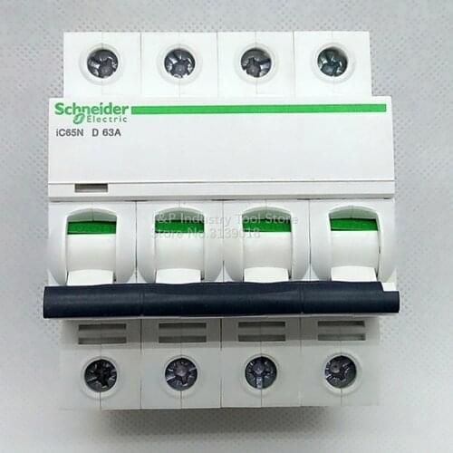 New Authentic Schneider Telemecanique IC65N 4P D63A A9F19463 Vacuum Mini Circuit Breaker MCB Acti 9 Type D