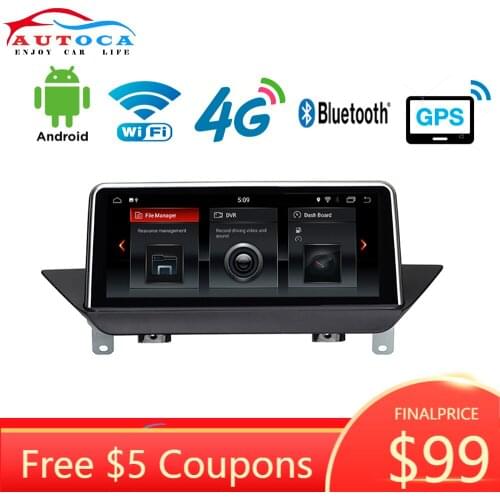 10.2" Screen Android 10 Car Radio Multimedia GPS Player For BMW X1 E84 2009-2015 CIC NBT Head Unit Navigation Display System
