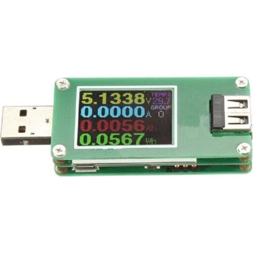Hot Sale Color Screen Bluetooth High Accuracy USB Voltage Current Capacity Tester Ammeter Dual-port Intelligent Charging Meter
