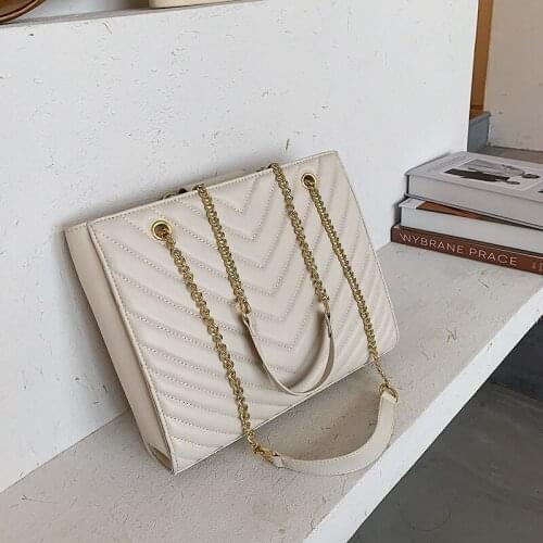 Lattice Large Tote bag 2020 Fashion New High quality PU Leather Womens Designer Handbag High capacity Shoulder Messenger Bag