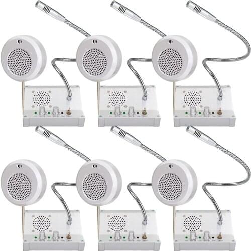 CATEL CT106 4 pcs 3W Dual Way Wireless Window Intercom Counter System for Bank, Hospital, Clinics, Railway Station