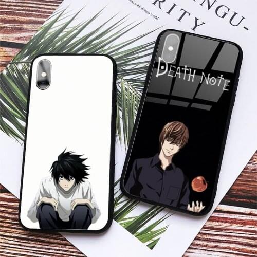 Death Note Phone Case Tempered glass For iphone 7 8 plus X XS XR 11 12 PRO MAX Samsung S7 edge S8 S9 S10 e plus note8 9 10 pro