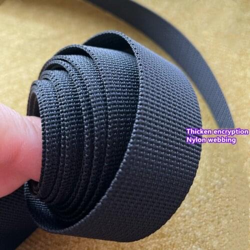 20/25/30/38mm Width Blck Polypropylene Nylon Webbing Thicken Encrypted Backpack Correa De Mochila Bundled Seat Belt Packing Rope