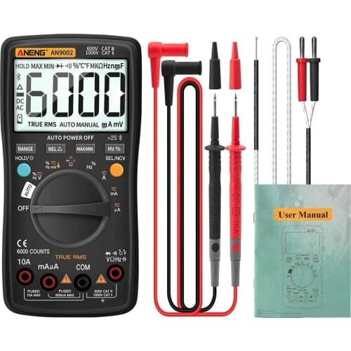 ANENG AN9002 Digital AC/DCTrue RMS Professional 6000 Counts Bluetooth Multimetro Current Voltage Tester Auto-Range Multimeter