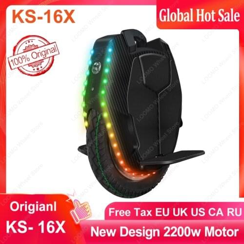 Orignal KS-16X 1554wh Electric unicycle Longest Mileage Single wheel 2200W motor 1554wh battery speed 50km/h Dual Charging