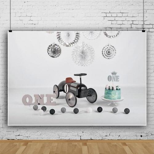Yeele Baby boy toy car 1 year Birthday Party Scene Photography Backdrops Customized Photographic Backgrounds For Photos Studio