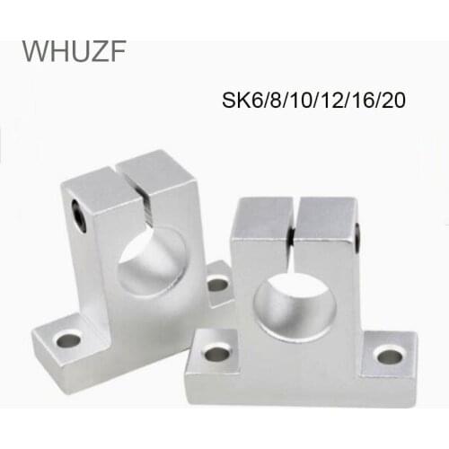 2/4pcs SK6 SK8 SK10 SK12 SK13 SK16 SK20 SK25 High quality Shaft Support Linear Shaft Support Linear Rod CNC Router