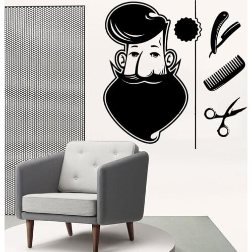 Exquisite Hair Cut Home Decor Vinyl Wall Stickers Living Room Children Room Decal Mural