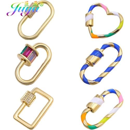 Juya 2020 Simple Design DIY Fastener Spiral Hook Screw Lock Clasps Accessories For HandMade Mesh Chains Necklace Bracelet Making