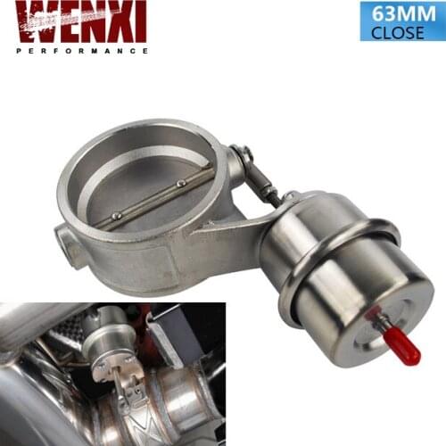 Exhaust Control Valve With Vacuum Actuator Cutout 2.5" 63mm Pipe Closed With Rod WX-ECV03+ROD