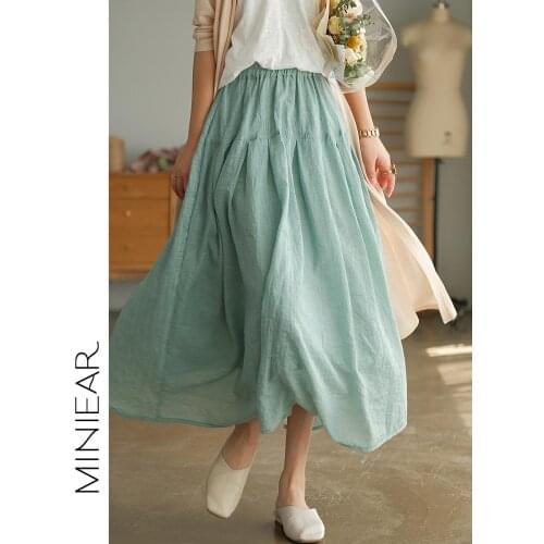 Summer Skirts Fluttering Cotton Double-Layer Fairy All-Match Large Skirts Women