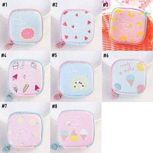 Cartoon Mini Storage Bags Cute For Airpods Headphone Storage Case For IPhone USB Cable Earphone Earbud Accessories Storage Bag