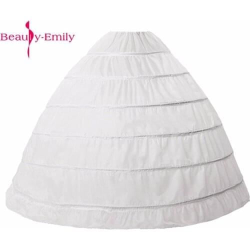 2019 New Black/White/Green Petticoats for Wedding Dress Ball Gowns 6 Hoops Colorful Crinoline underskirt saiote de noiva