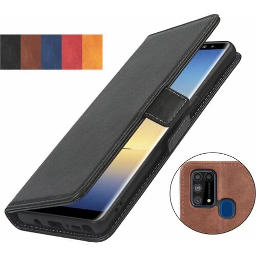 Pu leather Fitted Case for Samsung Galaxy M31 Galaxy M21S M315F card holder Wallet Cover Short-buckle Flip phone bag case GG