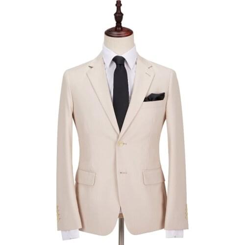 EU size 2020 Custom made Solid color Casual Slim fit Formal Office Business Men Suit Hight-quality Two-piece set Wedding Groom