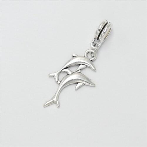 Wholesale Bulk 12pcs Dolphin Charms Beads Suitable for Womens Bracelet Necklace Pendants Jewelry Making