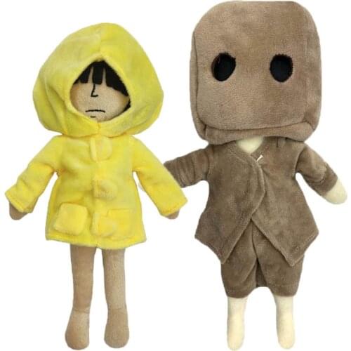 30cm Little Nightmares Plush Toy Adventure Game Cartoon Cute Mono Six Stuffed Dolls Toys for Girls Kids Fans Collection