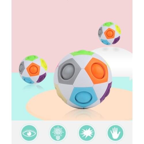 Rainbow Jigsaw Ball 12 Hole High Elasticity Fall Resistant Puzzle Rainbow Ball Toys
