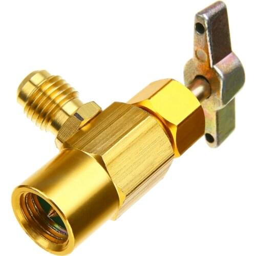 1pc R-134a AC Refrigerant Brass Tap Can 1/2" ACME Thread Valve Tool M16 Thread Mayitr Dispensing Valve Bottle Opener 60 * 35mm