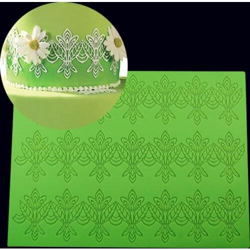 Big Size Flower Sugarcraft Silicone Lace Mat Cake Decorating Fondant Mould Silicone Mold