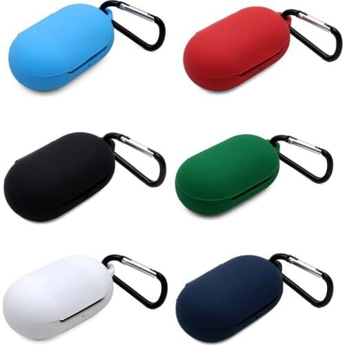 Silicone Protective Case Soft Cover Sleeve Protector with Carabiner for Sam-sung Ga-laxy Buds/Buds+ Bluetooth Earphone