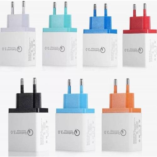 EU/US Standards 4 USB Quick Charger QC 3.0 Mobile Phone Fast Charger Plug For iPhone 12 pro max 12 mini Samsung S10 Xiaomi