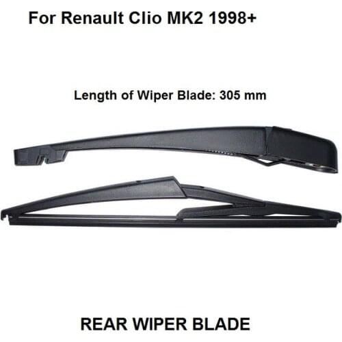 Rear Windshield Window Wiper For Renault Clio II 2 MK2 1998-2016 Rear Window Windshiel Wiper Arm + Blade 305mm New