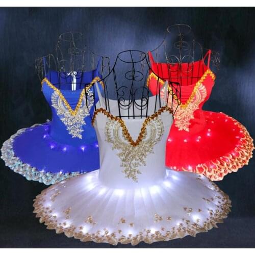 Led costume Light up LED ballet skirt lace birthday gift LED light Dress stage performance LED Tron Dance Wear