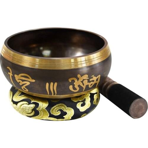 Tibetan Singing Bowl with New Dual End Striker &Cushion Handcrafted in Nepal for Meditation Yoga Spiritual Healing