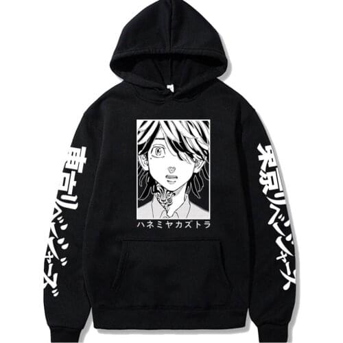 2021 Anime Tokyo Revengers Printed Hoodie Unisex Sweatshirt Long Sleeve Kazutora Hanemiya Pullover Casual Tops