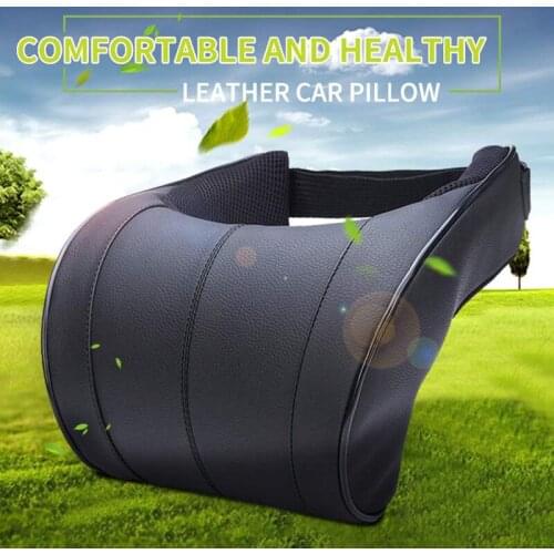 Universal Auto Car Neck Pillow Memory Foam Pu LeatherPillows Neck Rest Seat Headrest Cushion Pad