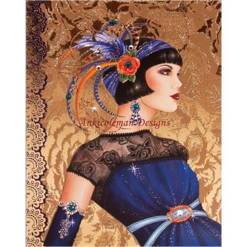 Needlework for embroidery DIY French DMC High Quality - Counted Cross Stitch Kits 14 ct Oil painting - Deco Lady