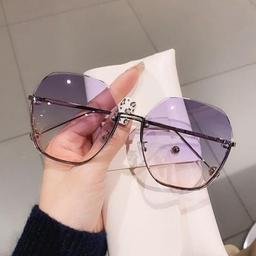 MAYTEN 2021 Semi Rimless Trim Women Sunglasses Trendy Sun Glasses Female Fashion Designer Eyeglasses Eyewear UV400 Protection