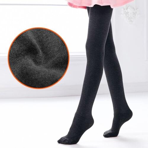 Winter Girls Leggings Kids Footed Pantyhose Black Gray Ballet Tights Thicken Warm Dance Pantyhose Seamless Stockings