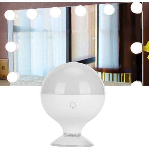 LED Makeup Light Bulb Adjustable Light Colors Rechargeable Suction Type Makeup Light Bulb