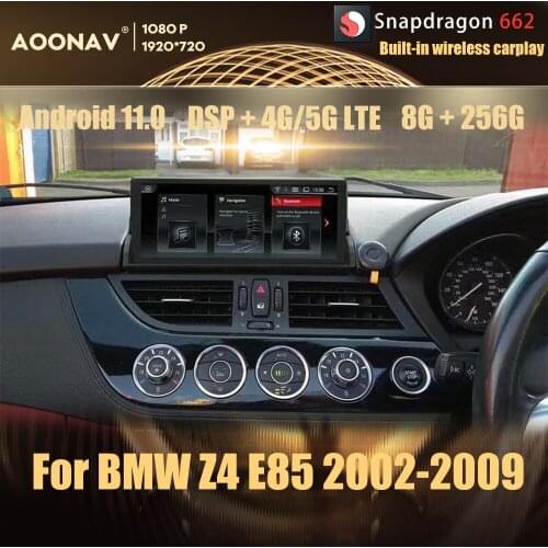 8+256GB Android 11.0 Snapdragon 662 car radio GPS For BMW Z4 E85 2002-2009 multimedia player Head Unit Auto Radio Stereo