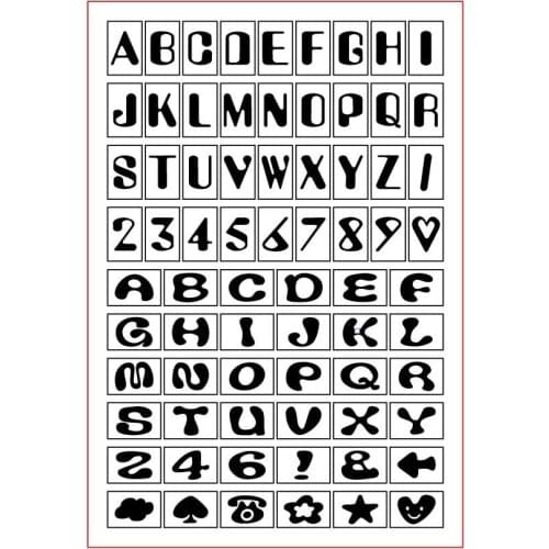 English Font Stamps Mini Letter Alphabet Craft Stamps planner Journal Scrapbooking Stamps Embellishment