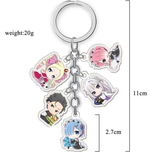 Anime Re:Life In A Different World From Zero Acrylic Keychain Jewelery Fans Gifts
