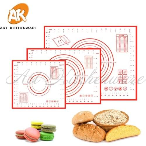 Non Stick Silicone Baking Mat Sheet Kneading Rolling Dough Pad Mat Baking Bakeware Liners Pads High Temperature Resistance Mat