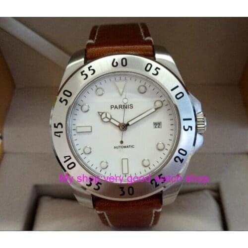 43mm Parnis Sapphire Crystal Japanese 21 jewels Automatic Self-Wind Movement Mechanical watches 5Bar Mens watches 290