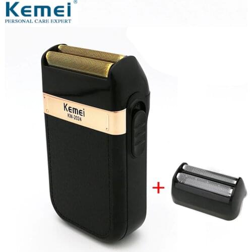Kemei Electric Shaver for Men Twin Blade Waterproof Reciprocating Cordless Razor USB Rechargeable Shaving Machine Barber Trimmer