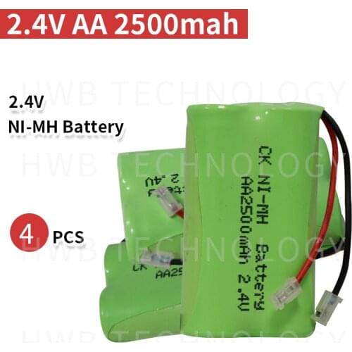 4 PCS/lot Original Ni-MH AA 2.4V 1800mAh Ni-MH Rechargeable Battery Pack With Plugs For Cordless Phone Batteries Free Shipping