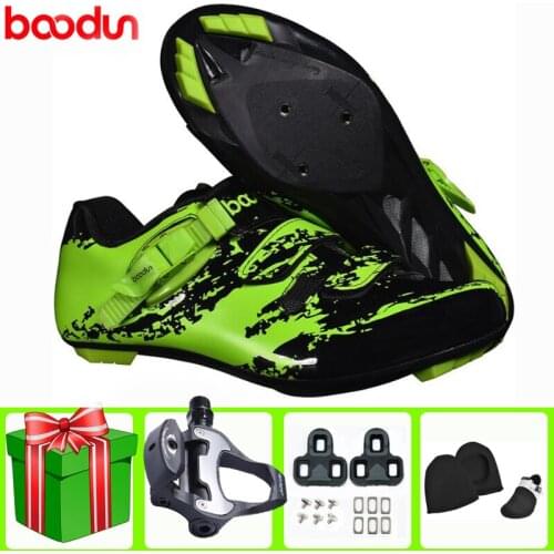 BOODUN Road Cycling Shoes Woman Professional Bike Bicycle Sneakers Dazzle Ultralight Breathable Self-locking Racing Bicicleta