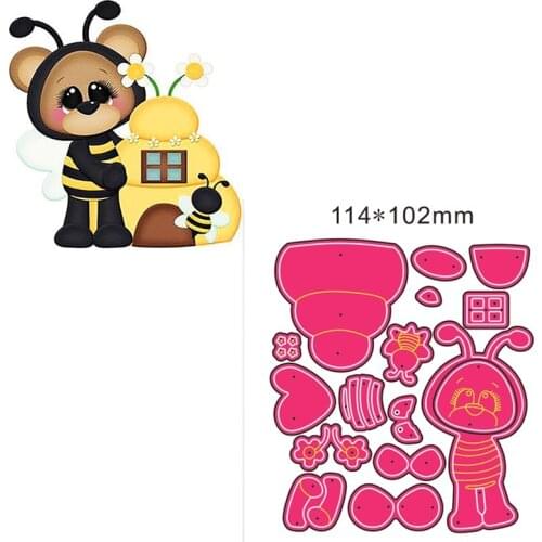 Metal Cutting Die Animal Doll DIY Scrapbooking Paper Cards Decorative Craft Embossing